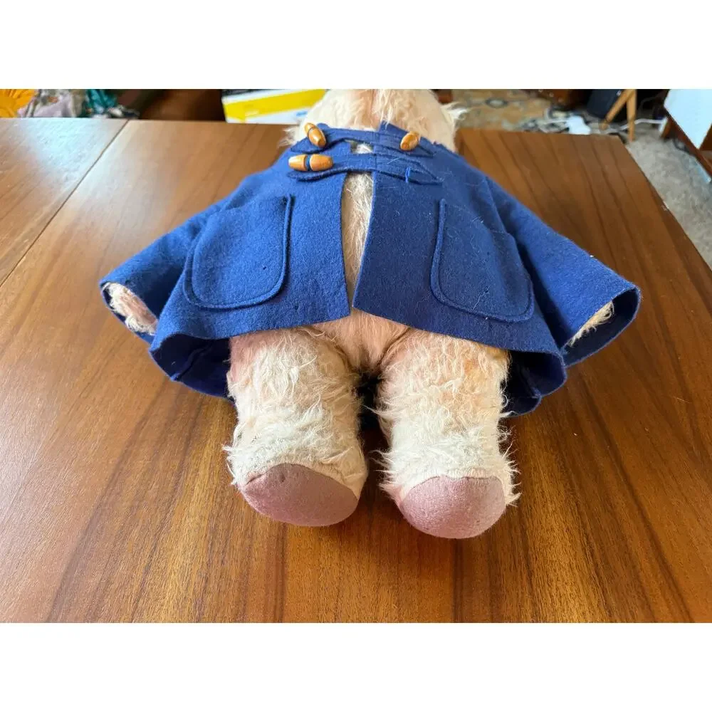Vintage 1972 Original Paddington Bear Blue Coat Made In England Gabrielle